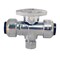 Apollo 1/2 in. Chromed Brass Push-To-Connect x 1/2 in. Push-To-Connect x 3/8 in. O.D. Comp. Stop Tee Valve FSBVT121238C - alternate 1